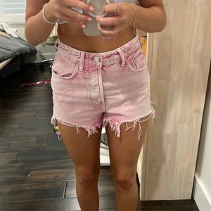 Pink jean Shorts